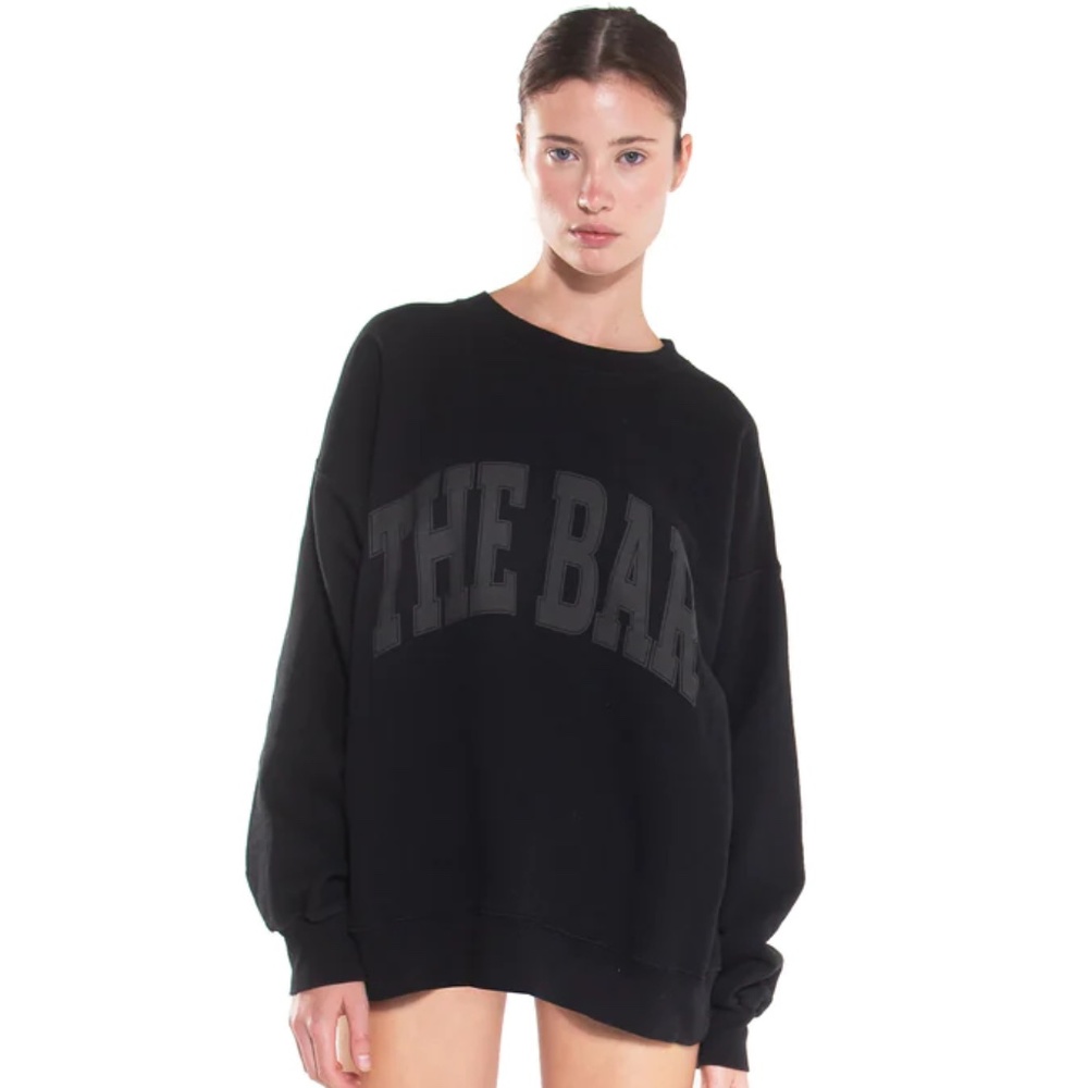 THE BAR VARSITY SWEATSHIRT BLACK